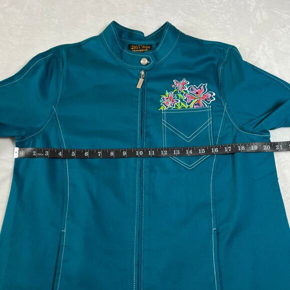 Bob Mackie Embroidered SAMBA Dance Full Zip Jacket Size Medium Art Multicolor - Picture 8 of 9